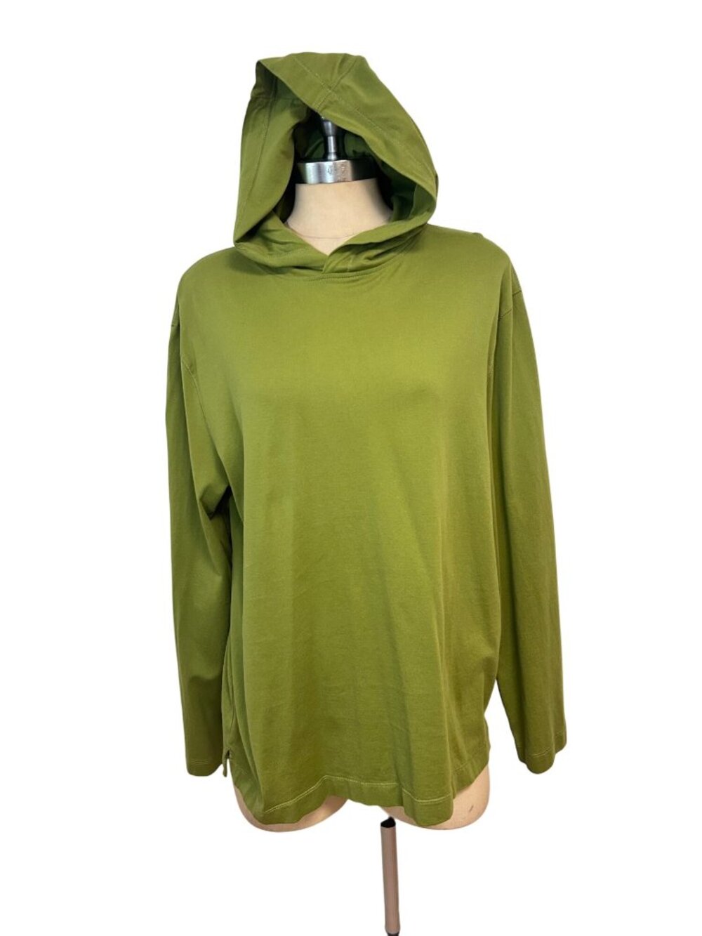 Tyler Boe Womens Green Long Sleeve Pullover Hoodie Top Large